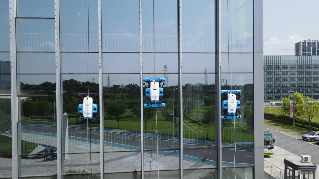 Skyscraper Facade Cleaning Robots